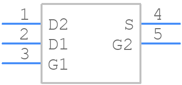 DMN32D2LDF-7 - Diodes Incorporated - PCB symbol