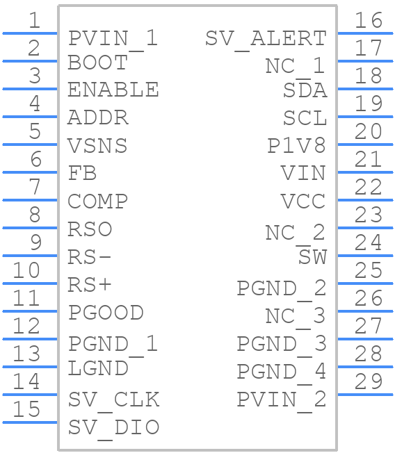 IR38165MTRPBFAUMA1 - Infineon - PCB symbol