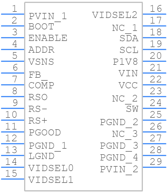 IR38265MTRPBFAUMA1 - Infineon - PCB symbol