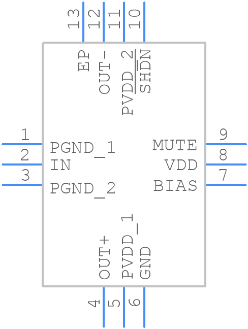 MAX9711ETC+ - Analog Devices - PCB symbol
