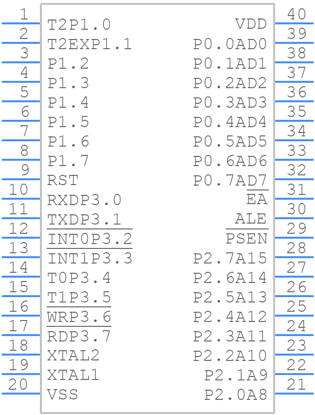 W78E052DDG - Nuvoton - PCB symbol