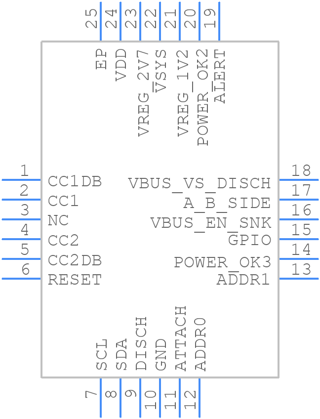 STUSB4500QTR - STMicroelectronics - PCB symbol