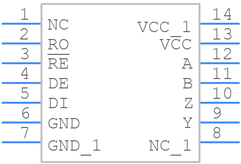 MAX3491CSD+ - Analog Devices - PCB symbol