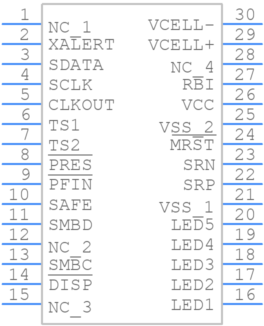 BQ20Z90DBTR-V150 - Texas Instruments - PCB symbol