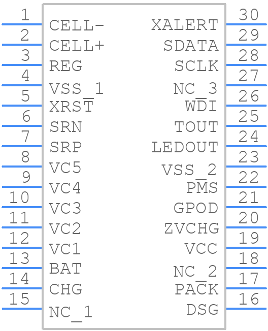 BQ29330DBTRG4 - Texas Instruments - PCB symbol