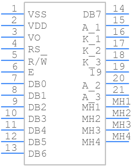 LCM-S02002DSR - Lumex - PCB symbol
