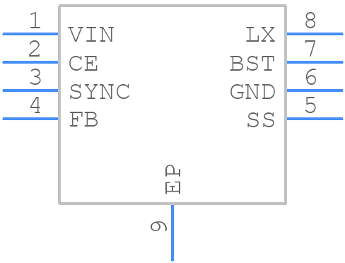 XC9270B085QR-G - Torex - PCB symbol