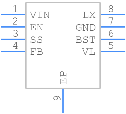 XC9248B085QR-G - Torex - PCB symbol
