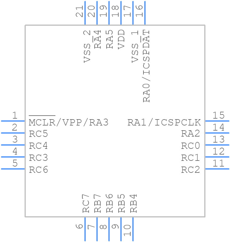 PIC16F18445-I/GZ - Microchip - PCB symbol