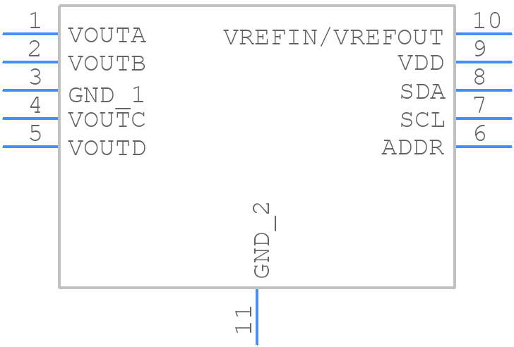 AD5665RBCPZ-R2 - Analog Devices - PCB symbol