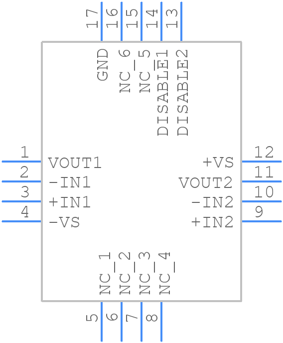 ADA4853-2YCPZ-RL - Analog Devices - PCB symbol