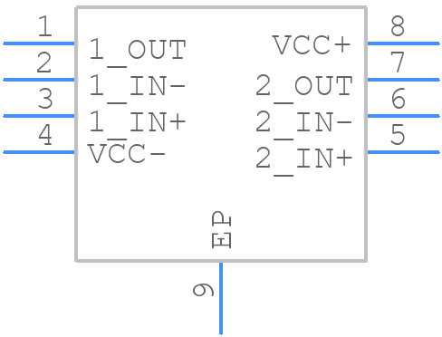 THS3112CDDAR - Texas Instruments - PCB symbol