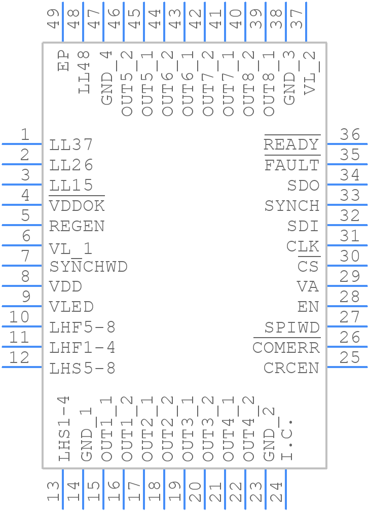 MAX14917AFM+ - Analog Devices - PCB symbol