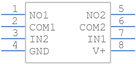 MAX4741EKA+T - Analog Devices - PCB symbol