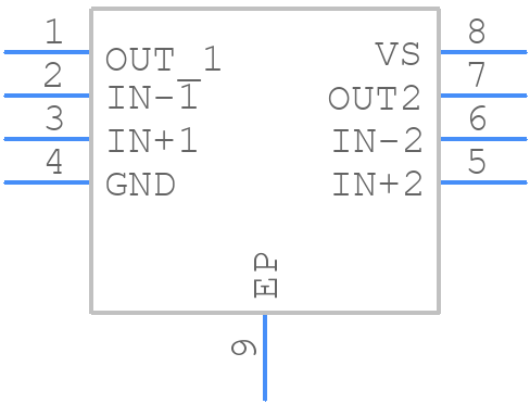 INA2180A3IDSGR - Texas Instruments - PCB symbol