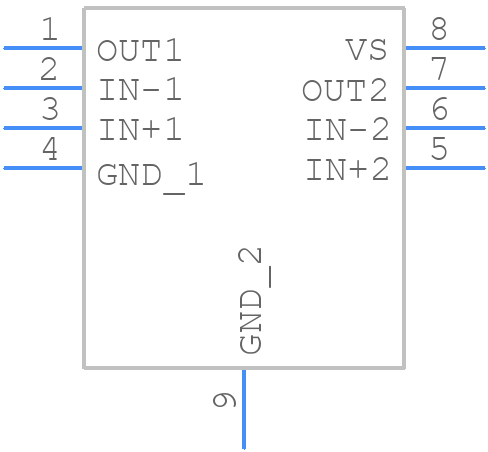 INA2180A2IDSGT - Texas Instruments - PCB symbol