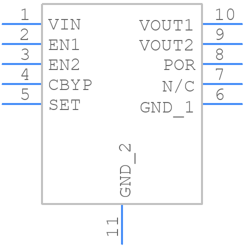 LP3996SD-0833/NOPB - Texas Instruments - PCB symbol