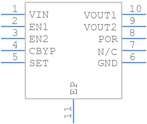 LP3996SD-1018/NOPB - Texas Instruments - PCB symbol