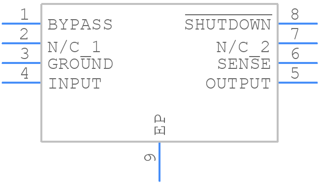 LP3879SD-1.0/NOPB - Texas Instruments - PCB symbol