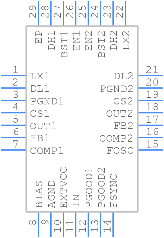 MAX16933ATIR/V+T - Analog Devices - PCB symbol