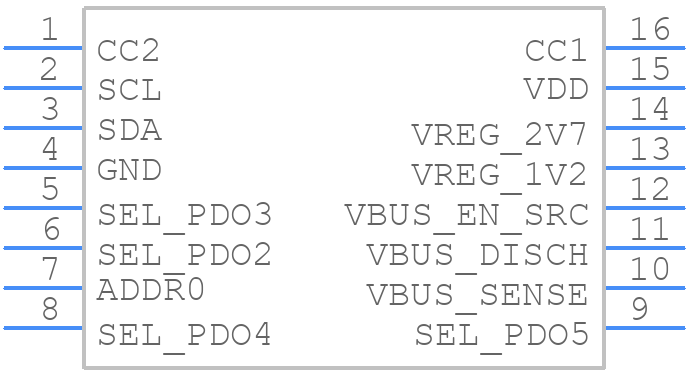 STUSB4710ADTR - STMicroelectronics - PCB symbol