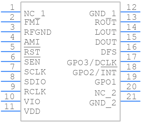 SI4737-C40-GM - Silicon Labs - PCB symbol