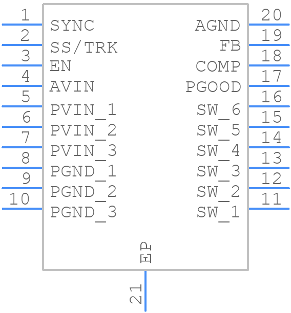 LM21215AMHX-1/NOPB - Texas Instruments - PCB symbol