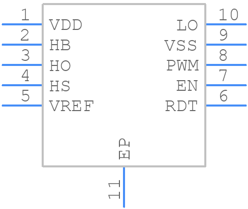 HIP2210FRTZ-T7A - Renesas Electronics - PCB symbol