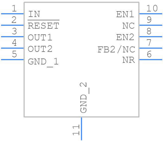 TPS71334DRCTG4 - Texas Instruments - PCB symbol
