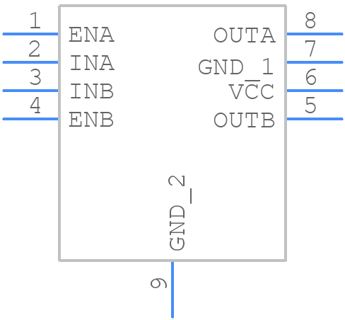 IXDD604D2TR - LITTELFUSE - PCB symbol