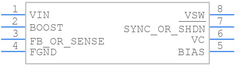 LT1374CS8-5SYNC#PBF - Analog Devices - PCB symbol
