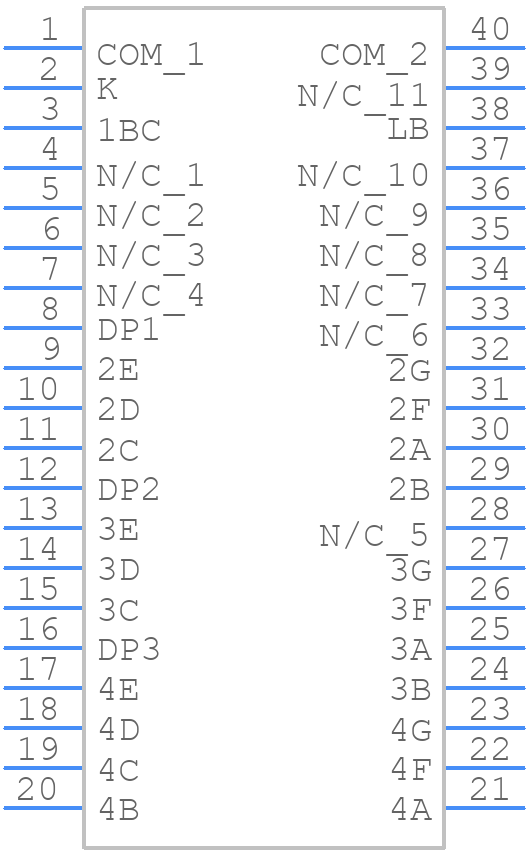 LCD-S3X1C50TF/B - Lumex - PCB symbol