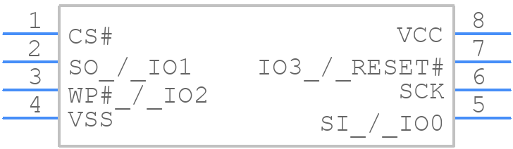 S25FS128SAGMFV103 - Infineon - PCB symbol