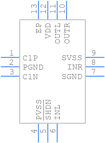 MAX9724CETC+T - Analog Devices - PCB symbol