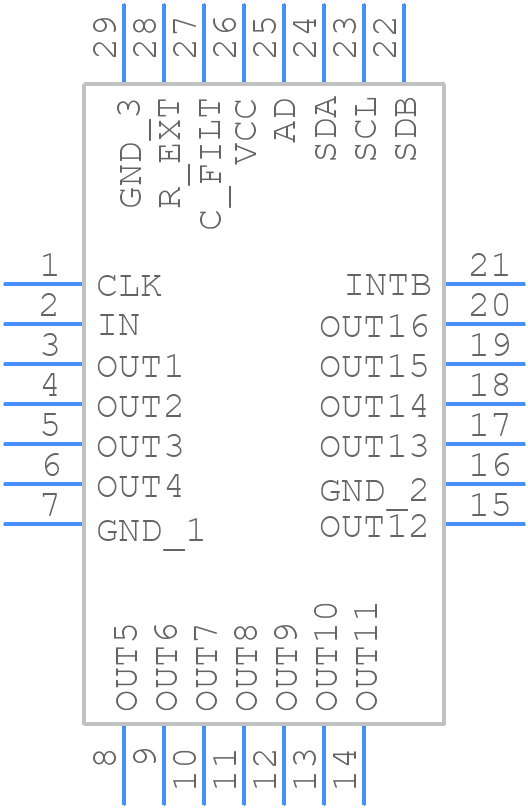IS31FL3216A-QFLS3-TR - Lumissil Microsystems - PCB symbol