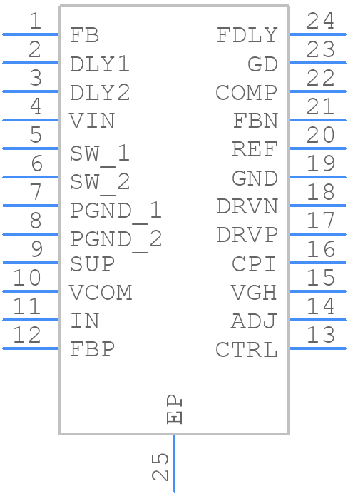 TPS65150PWPRG4 - Texas Instruments - PCB symbol