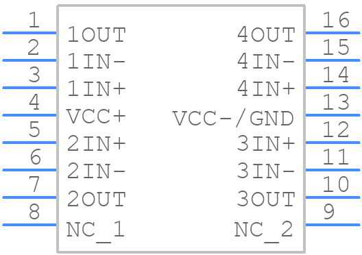 TLE2024CDWR - Texas Instruments - PCB symbol