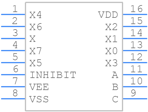 HD14051BP - HITACHI - PCB symbol