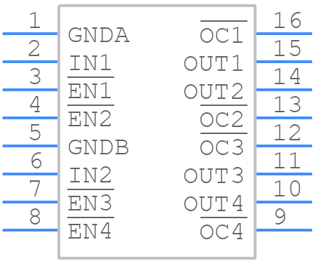TPS2058ADG4 - Texas Instruments - PCB symbol