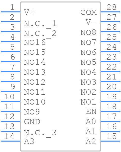 MAX396CWI+ - Analog Devices - PCB symbol