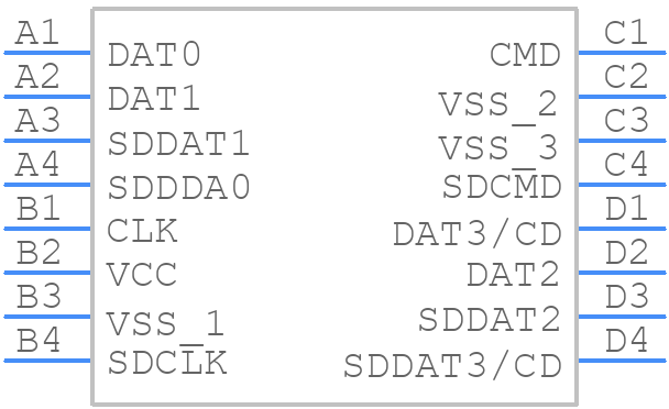 EMIF06-MSD04F3 - STMicroelectronics - PCB symbol