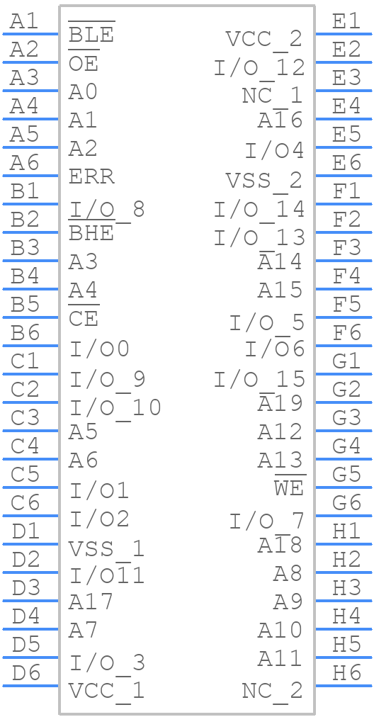 CY62167GE30-45BV1XI - Infineon - PCB symbol