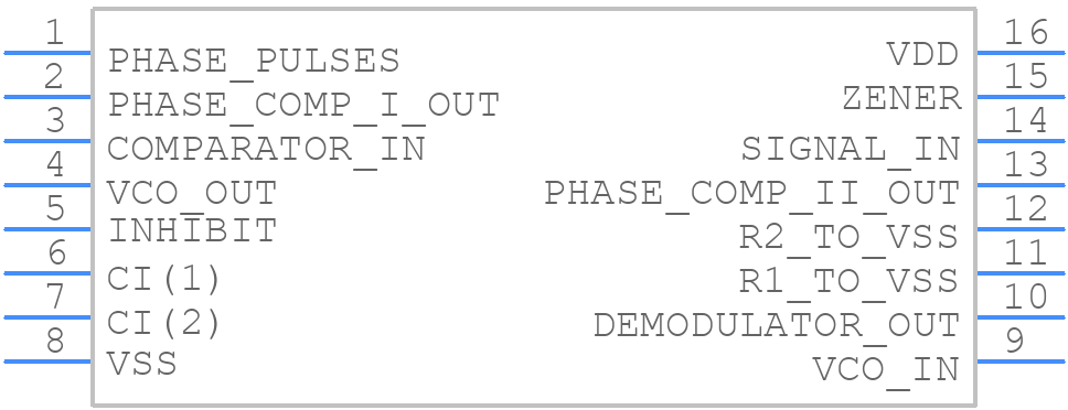 CD4046BF3A - Texas Instruments - PCB symbol