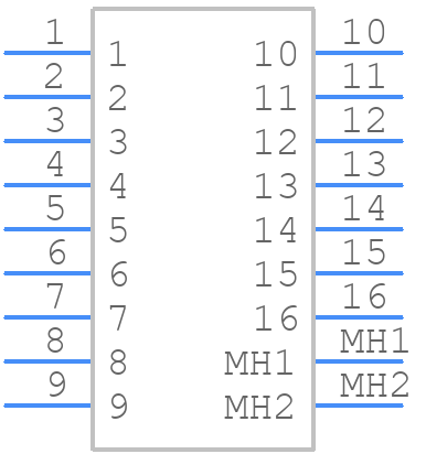 MR-16RFD2+ - Honda Connectors - PCB symbol
