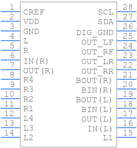 TDA7318D - STMicroelectronics - PCB symbol