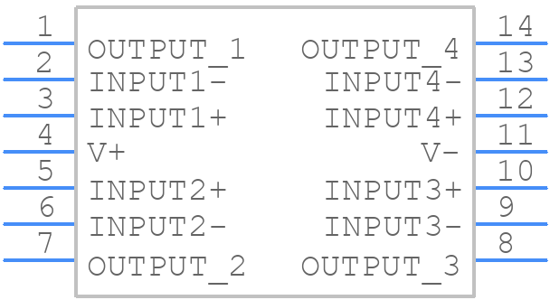 LMC6484AMJ/883 - Texas Instruments - PCB symbol