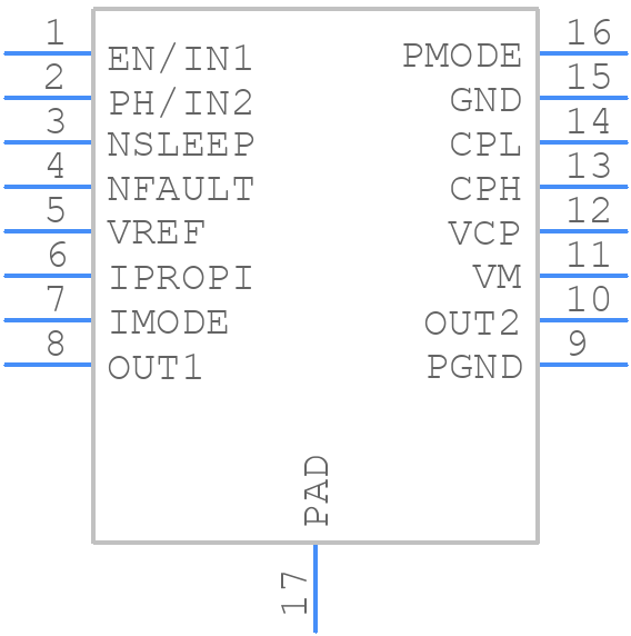 DRV8876QPWPRQ1 - Texas Instruments - PCB symbol