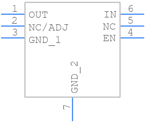 NCP718AMTADJTBG - onsemi - PCB symbol
