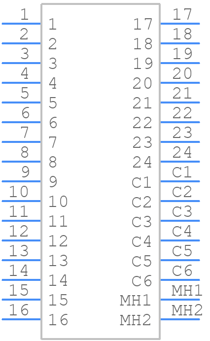 B10-029-266-032 - EDAC - PCB symbol