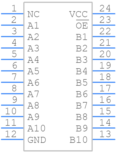 SN74CBTD3861PWG4 - Texas Instruments - PCB symbol